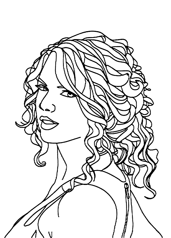 Free taylor swift sheets coloring page