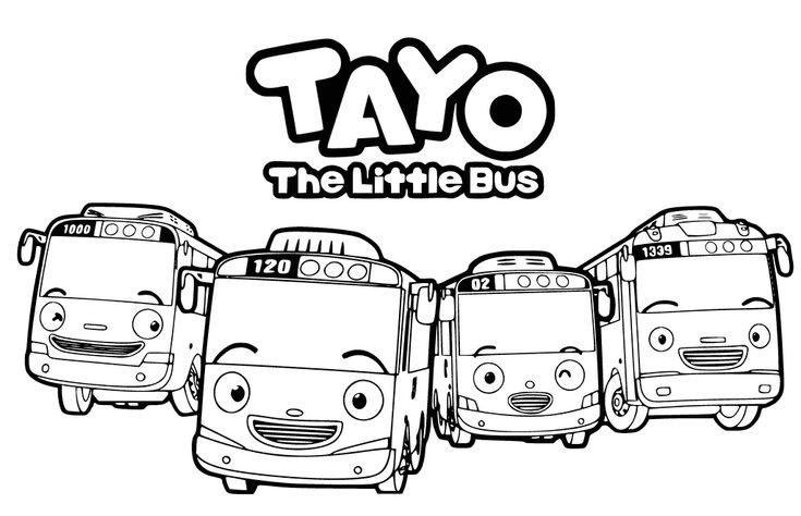 Tayo coloring pages