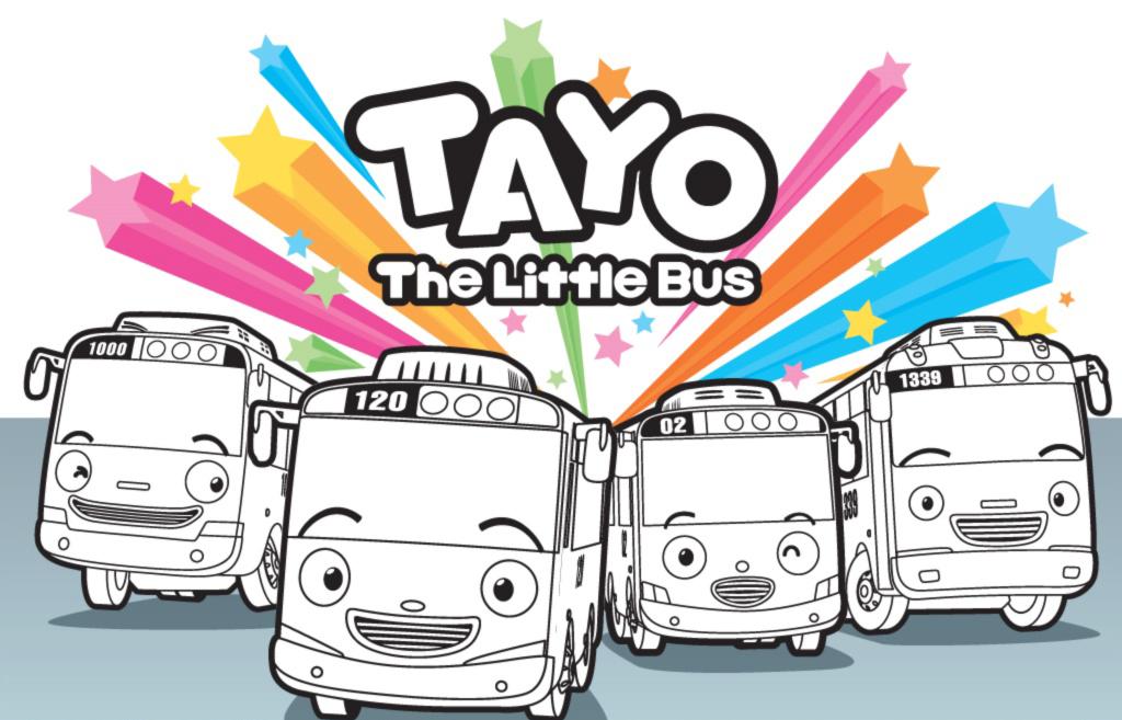 Tayo the little bus coloring pages â daddy and the city