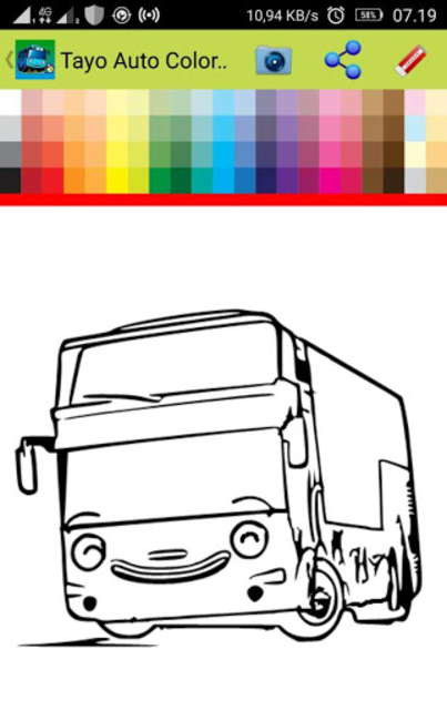 About tayo auto coloring book google play version