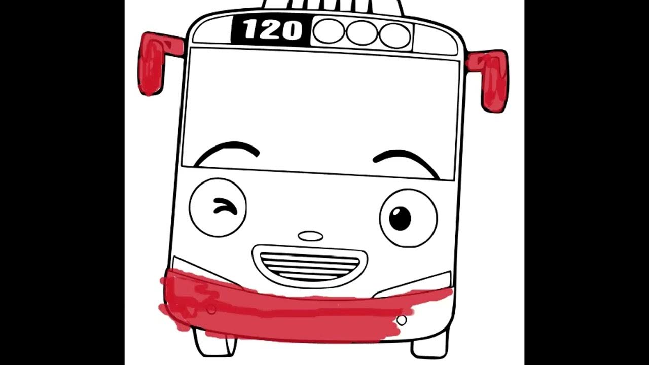 Tayo the little bus coloring book