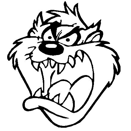 Taz head decal