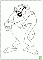 Taz coloring pages tasmanian devil coloring pages