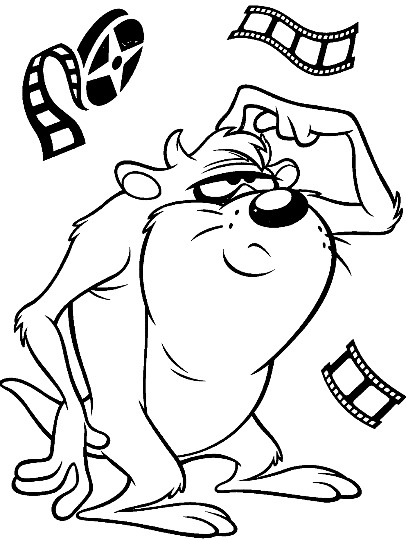 Taz the tasmanian devil coloring page looney tunes spot coloring pages