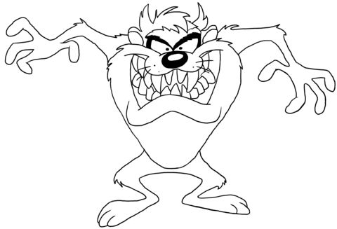 Taz coloring page cartoon coloring pages stitch coloring pages love coloring pages