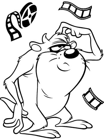 Looney tunes taz coloring page free printable coloring pages