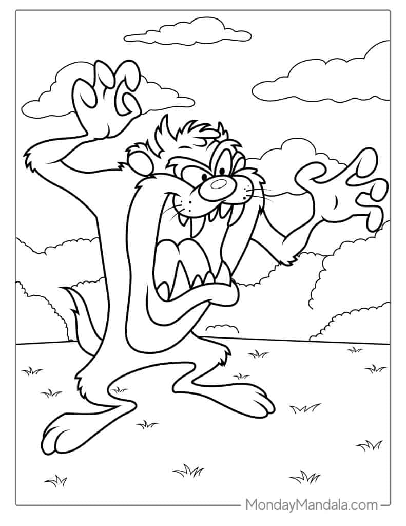 Looney tunes coloring pages free pdf printables