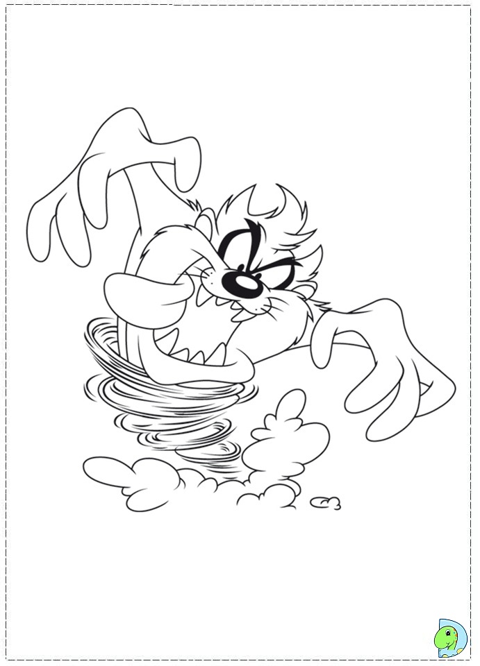 Taz coloring page