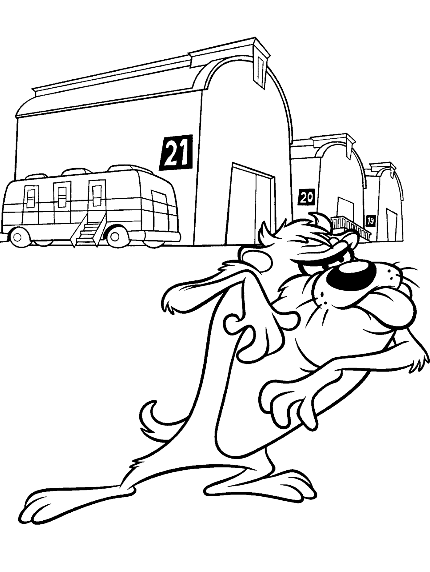 Tasmanian devil coloring pages