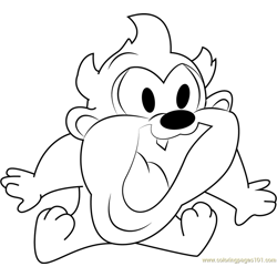 Baby taz coloring page for kids