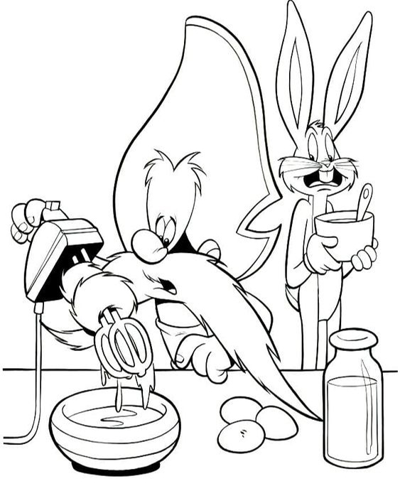 Free easy to print looney tunes coloring pages