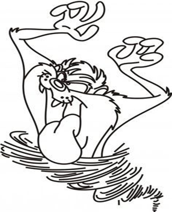 Free easy to print looney tunes coloring pages