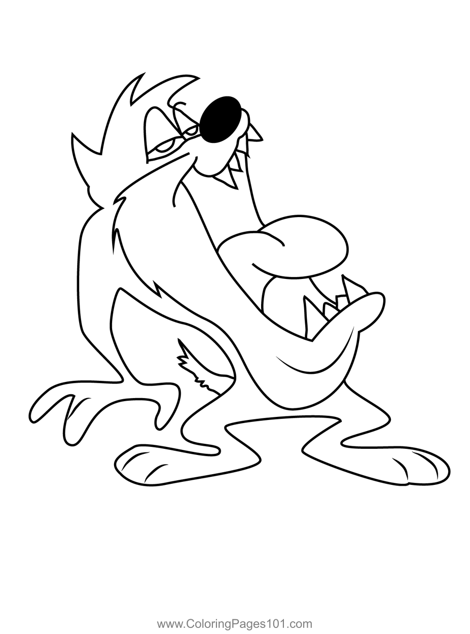 Taz boy coloring page for kids