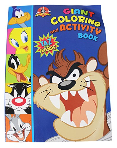 Buy looney tunes taz and friends giant coloring and activity book online at tunisia