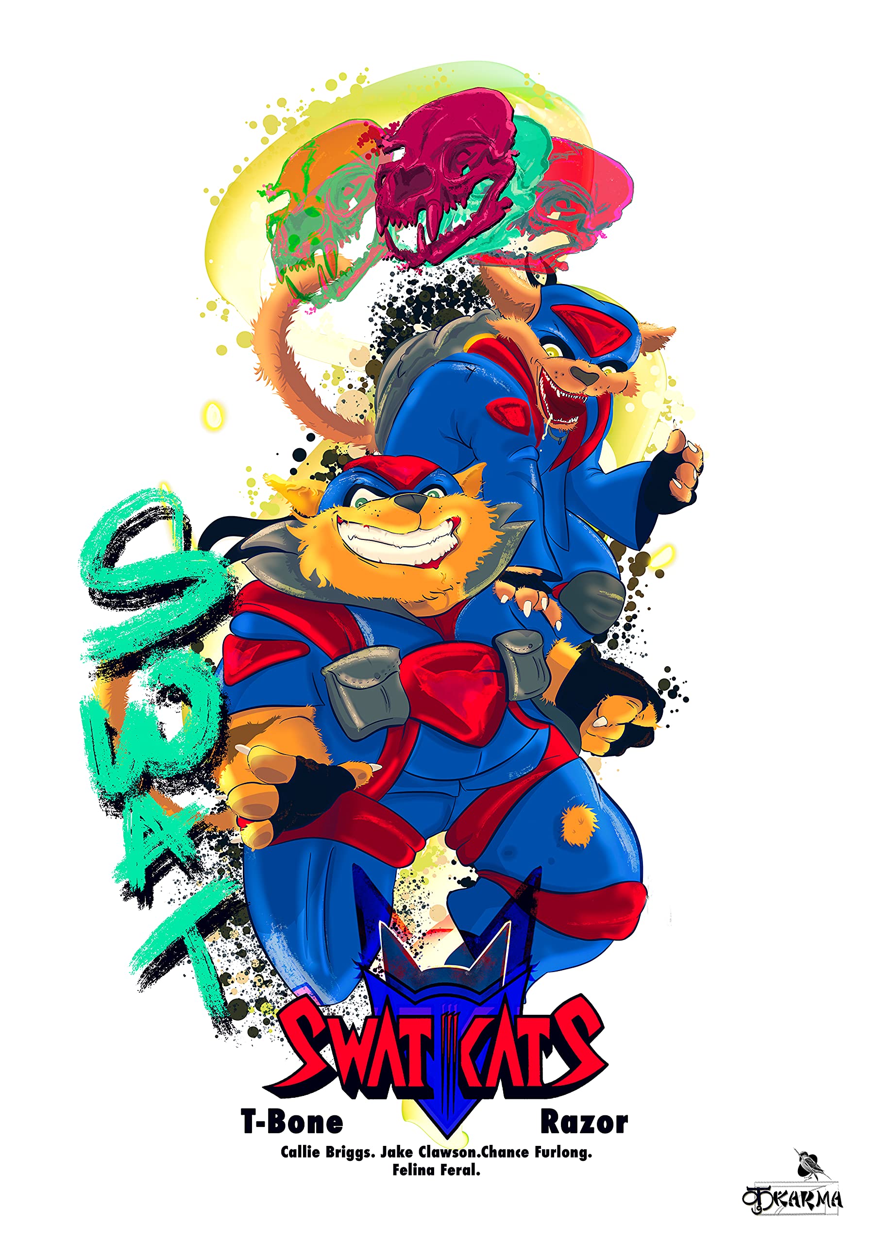 Swat kats poster anime poster for home office and student room wall x ches rca