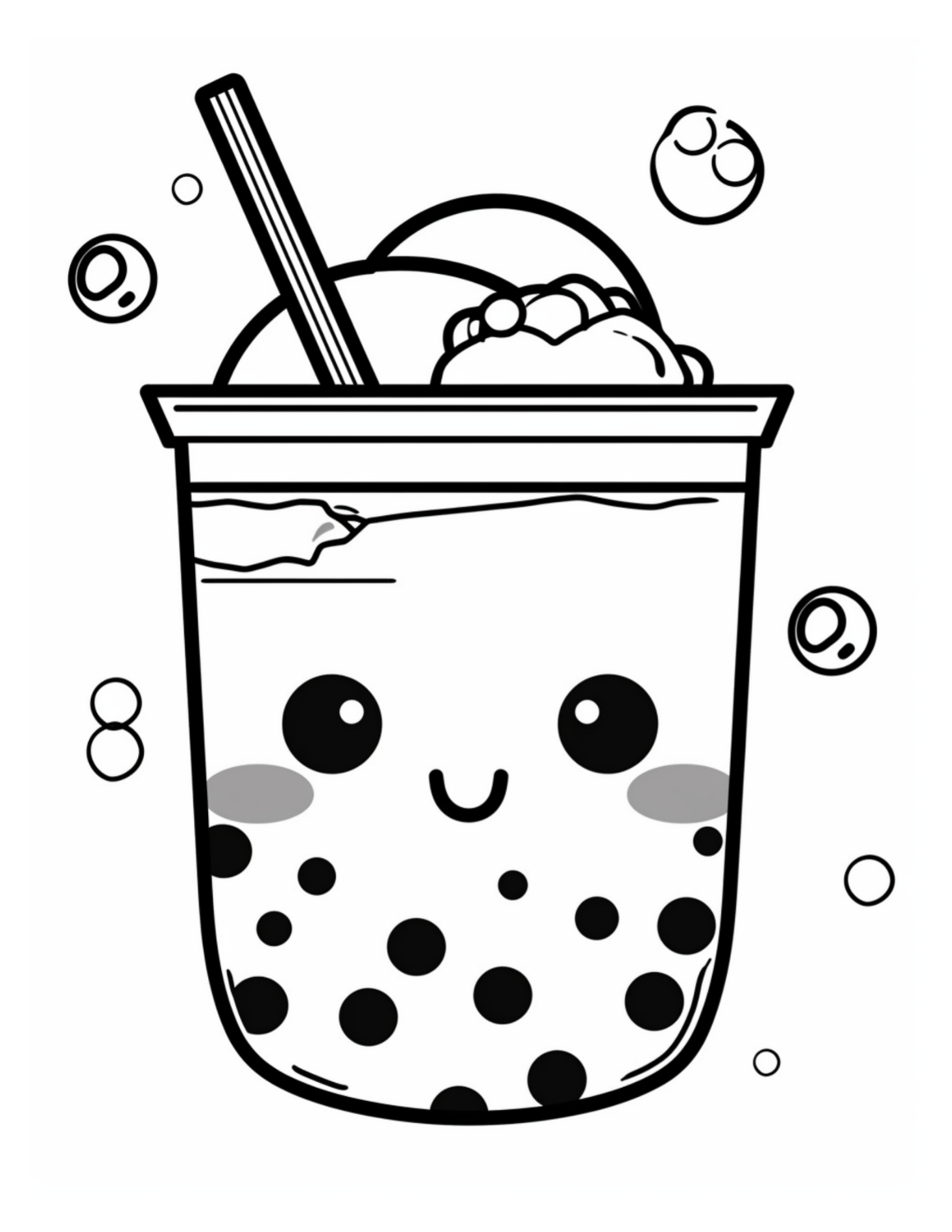 Boba coloring pages