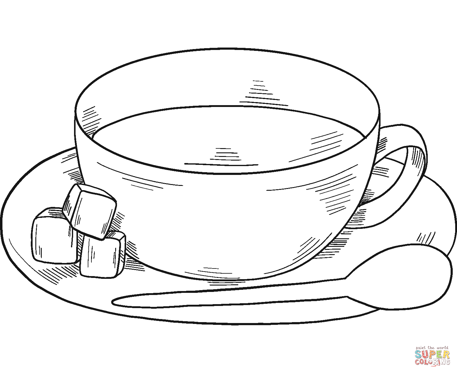 Cup of tea coloring page free printable coloring pages