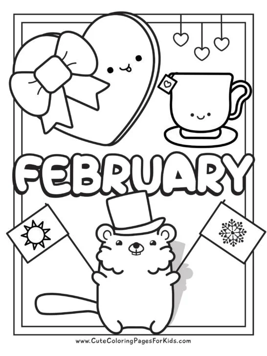 February coloring pages