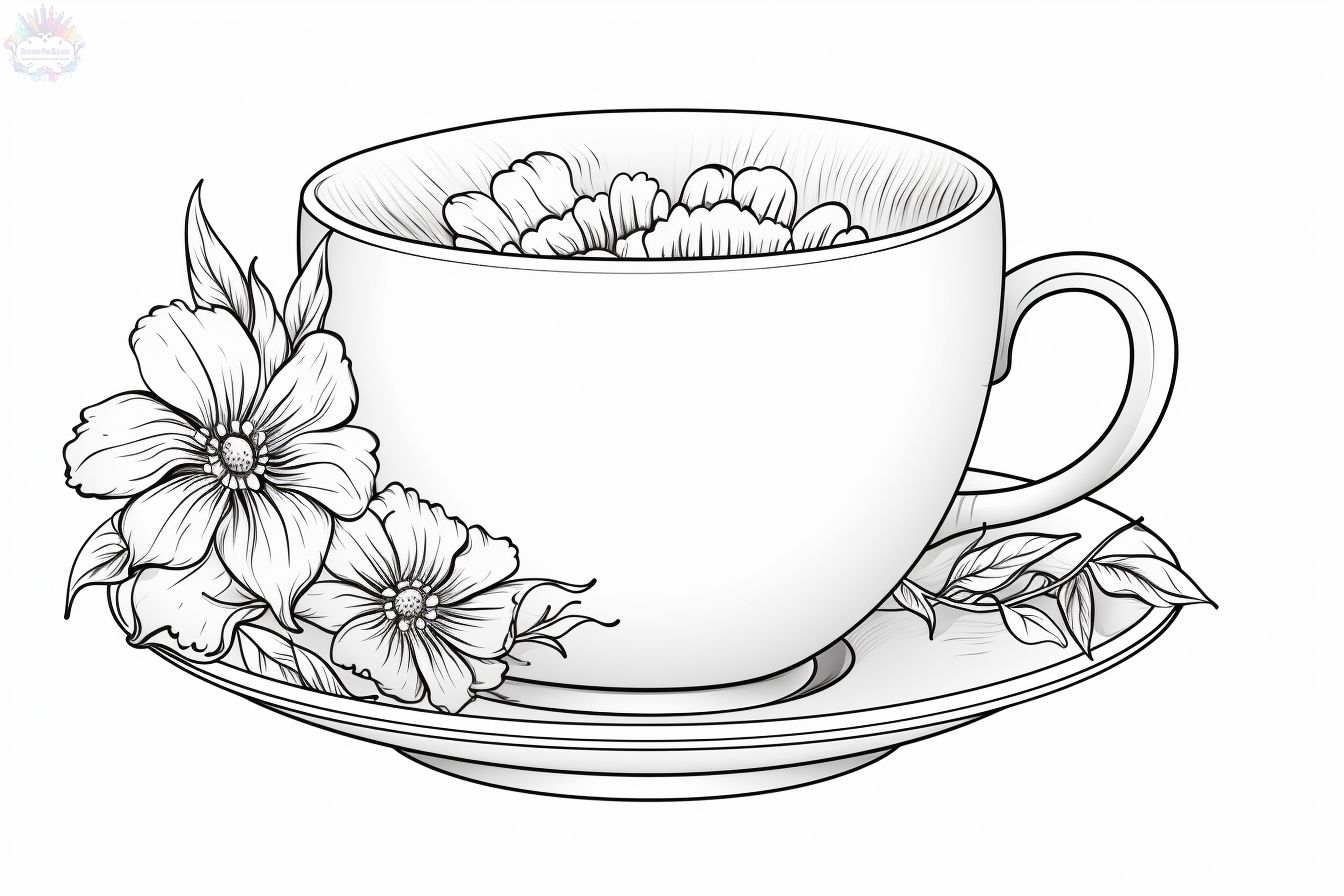 Cup coloring pages