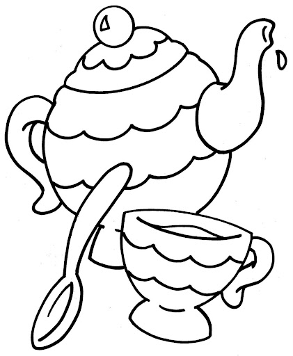 Coloring pages tea cup printable coloring pages