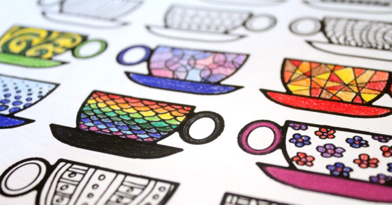 Free printable coloring pages for adults coffee cups moms and crafters