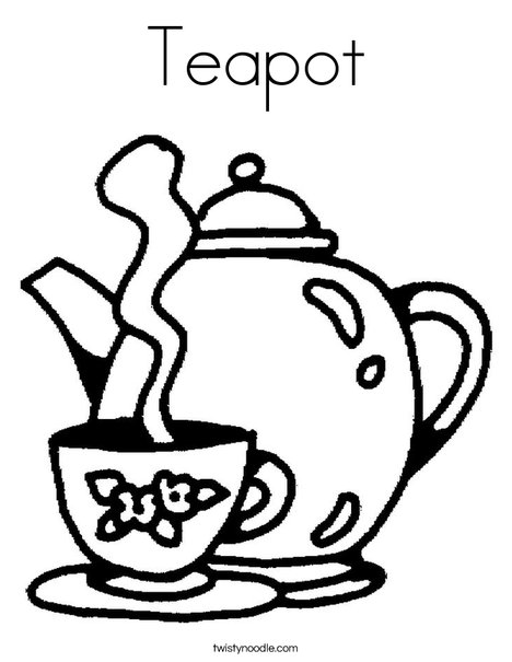 Teapot coloring page