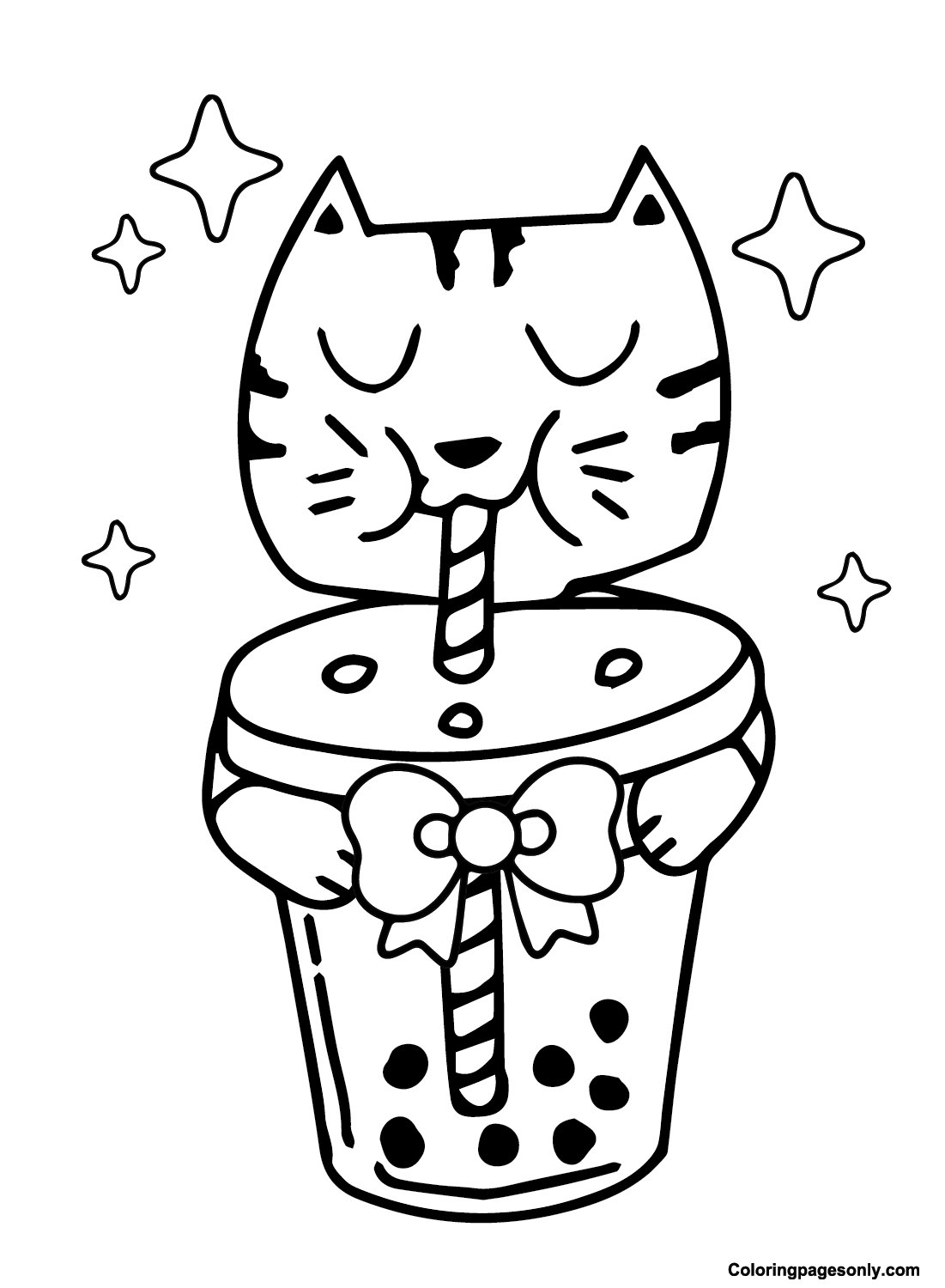 Boba tea coloring pages printable for free download