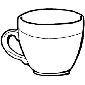 Teacup coloring page