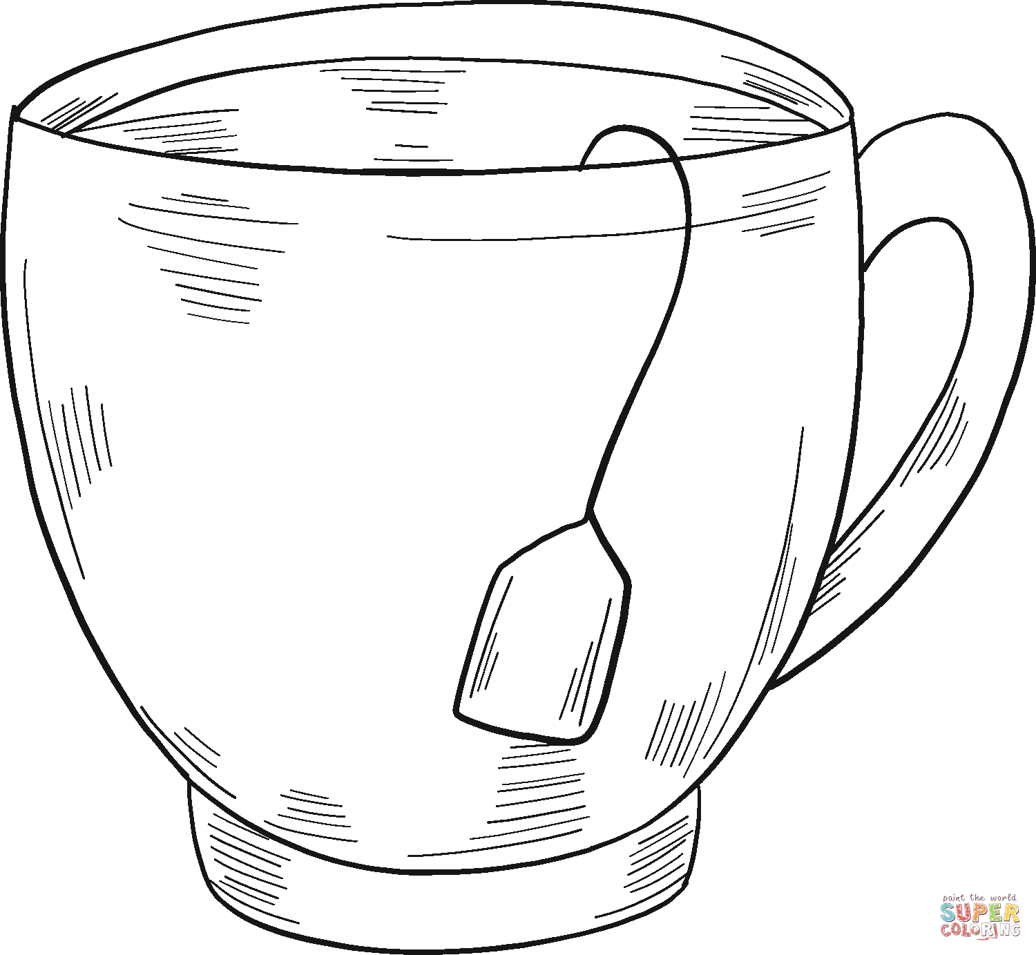 Cup of tea coloring page free printable coloring pages