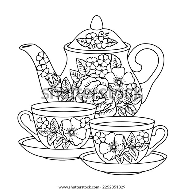 Thousand coloring book tea royalty