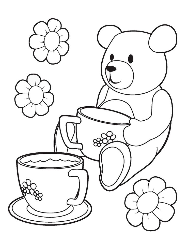 Tea party coloring pages coloring books coloring pages tea party pictures