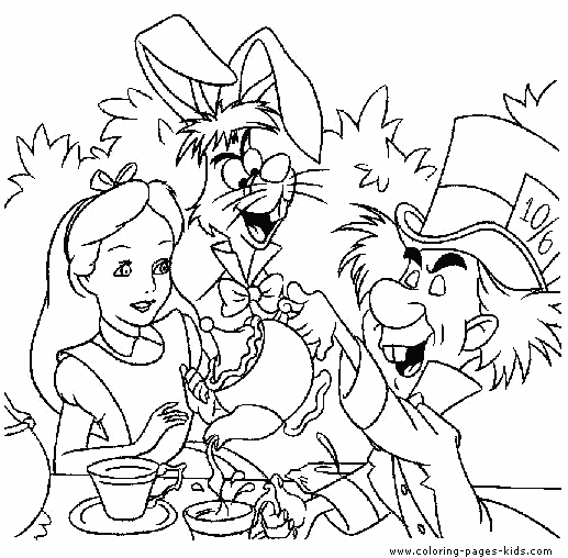 Alice in wonderland coloring pages free printable disney coloring sheets for kids