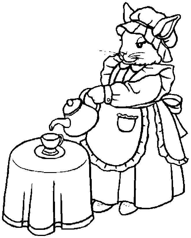 Tea party coloring pages â birthday printable