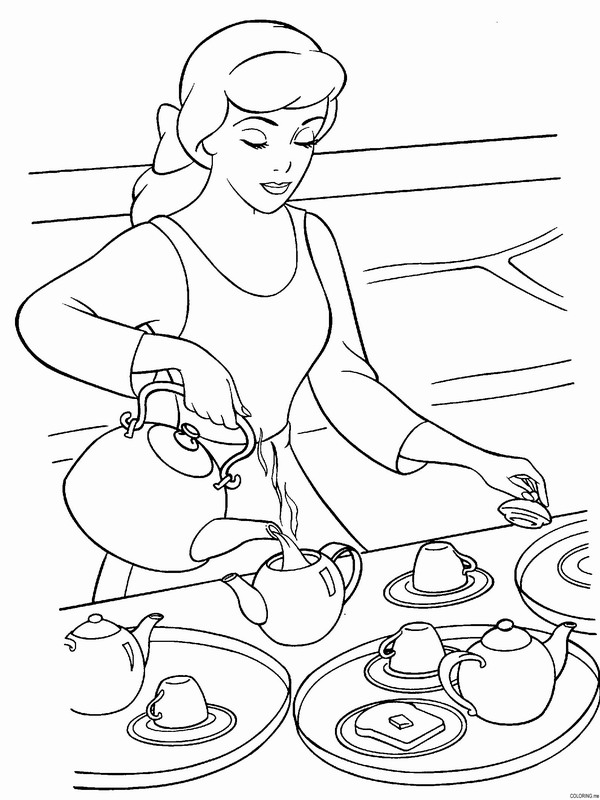 Tea party coloring pages â birthday printable