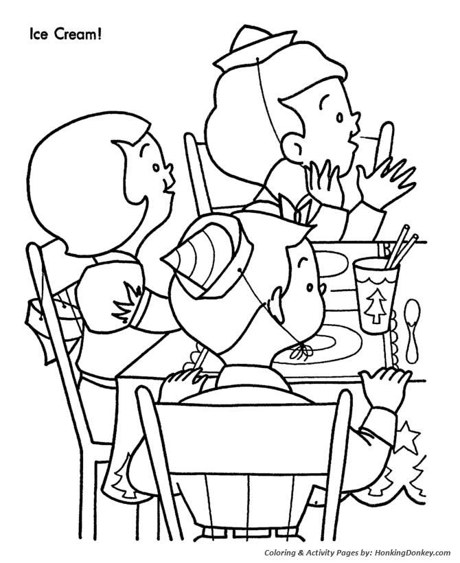 Christmas party coloring pages