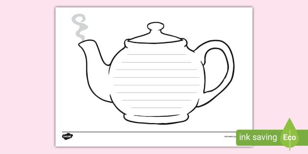 Teapot writing template teapot cut out teacher made