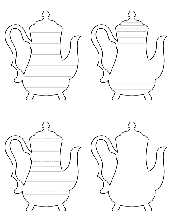 Free printable elegant teapot