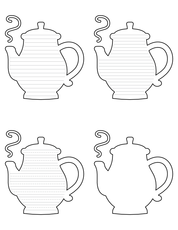 Free printable steaming teapot
