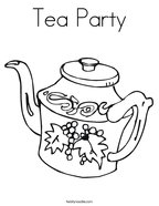 Teapot coloring page