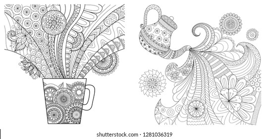 Teapot coloring pages images stock photos d objects vectors