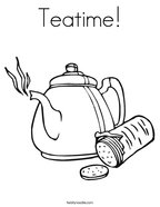 Teapot coloring page