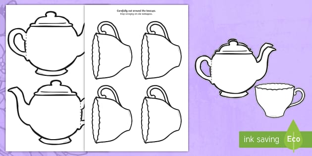 Mothers day card blank teapot craft englishafrikaans