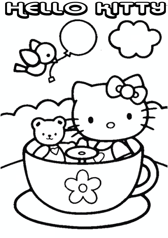 Hello kitty tea cup