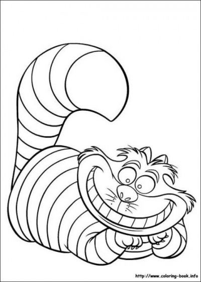 Mad hatters tea party ideas disney coloring pages alice in wonderland party cat coloring page