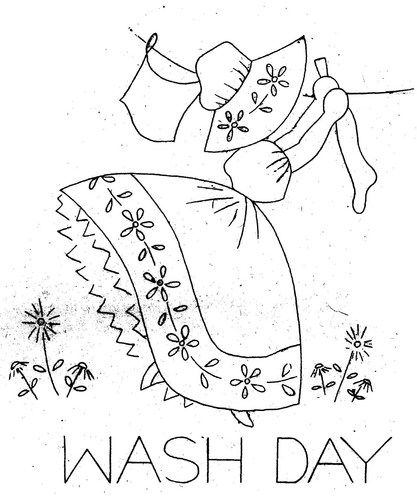 Wash day embroidery patterns vintage tea towels embroidery embroidery patterns