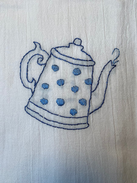 Millies tea towels hand embroidered java jive collection to cho â convivio bookworks