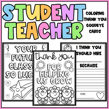 Student teacher thank you coloring pages writing