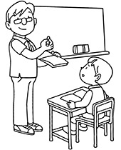 Teachers day printable coloring page