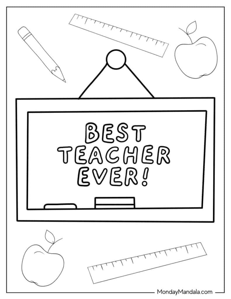 Teacher coloring pages free pdf printables