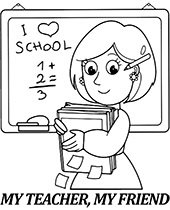 Top teachers day coloring pages sheets